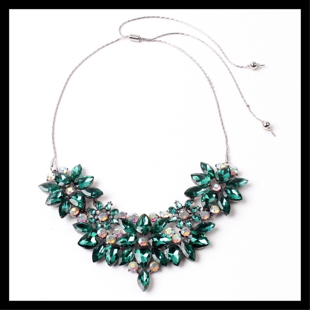 Amrita Singh Veronica Crystal Necklace Emerald - Picture 1 of 2